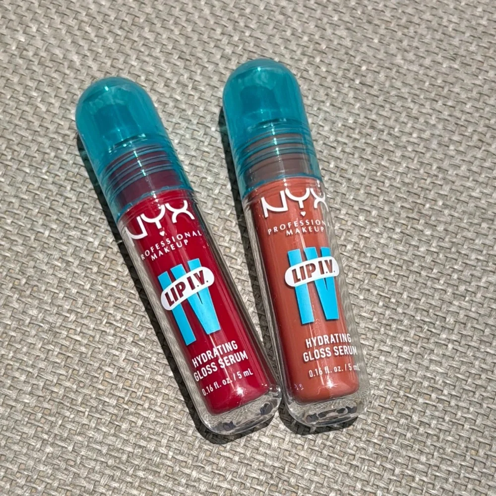 NYX Lip Lingerie Gloss Set - Red-y set wet and drippin’ in rose bundle SEALED